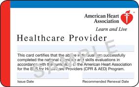 Healthcare Provider completion card